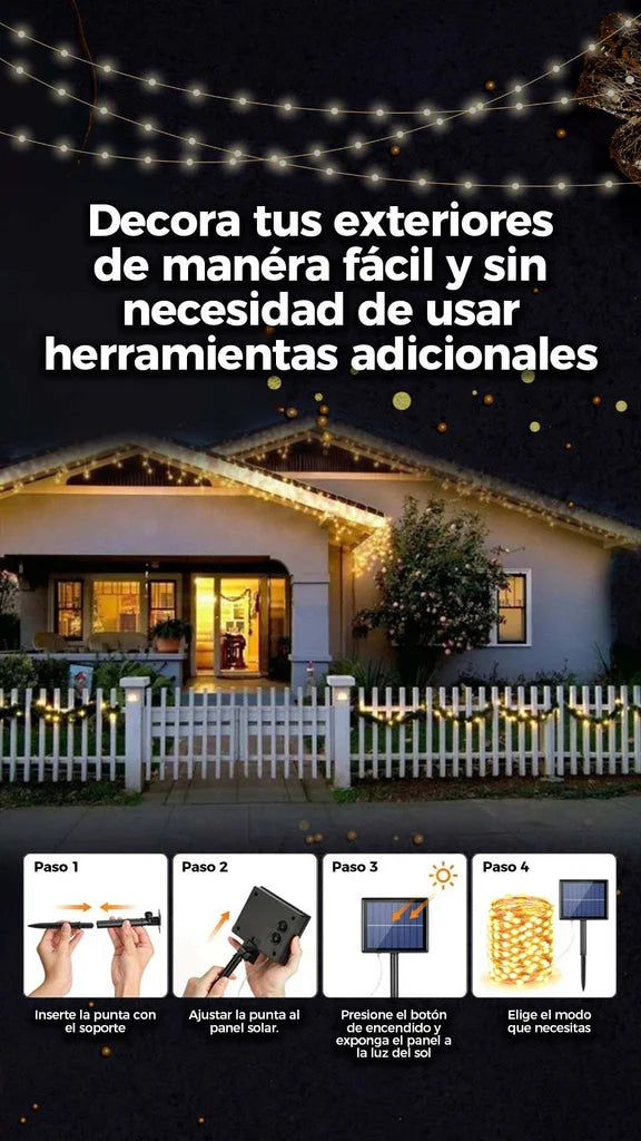 LUCES LED NAVIDEÑAS 2025 + REGALO DE LAMPARÀ ACRILICA NAVIDEÑA