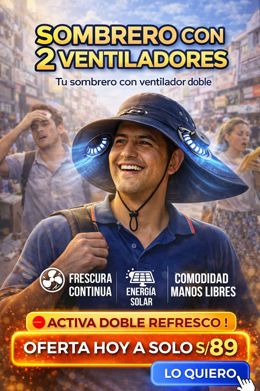 SOMBRERO CON VENTILADOR PREMIUM